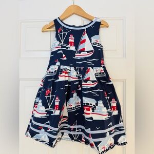 Classic Prep Nautical Dress size 6 girl - Navy and Red